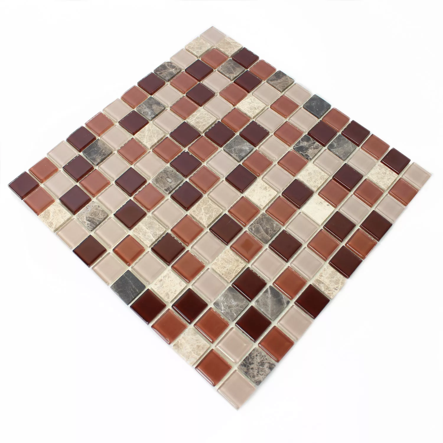 Mosaic Tiles Natural Stone Glass Self Adhesive Beige Brown Emperador
