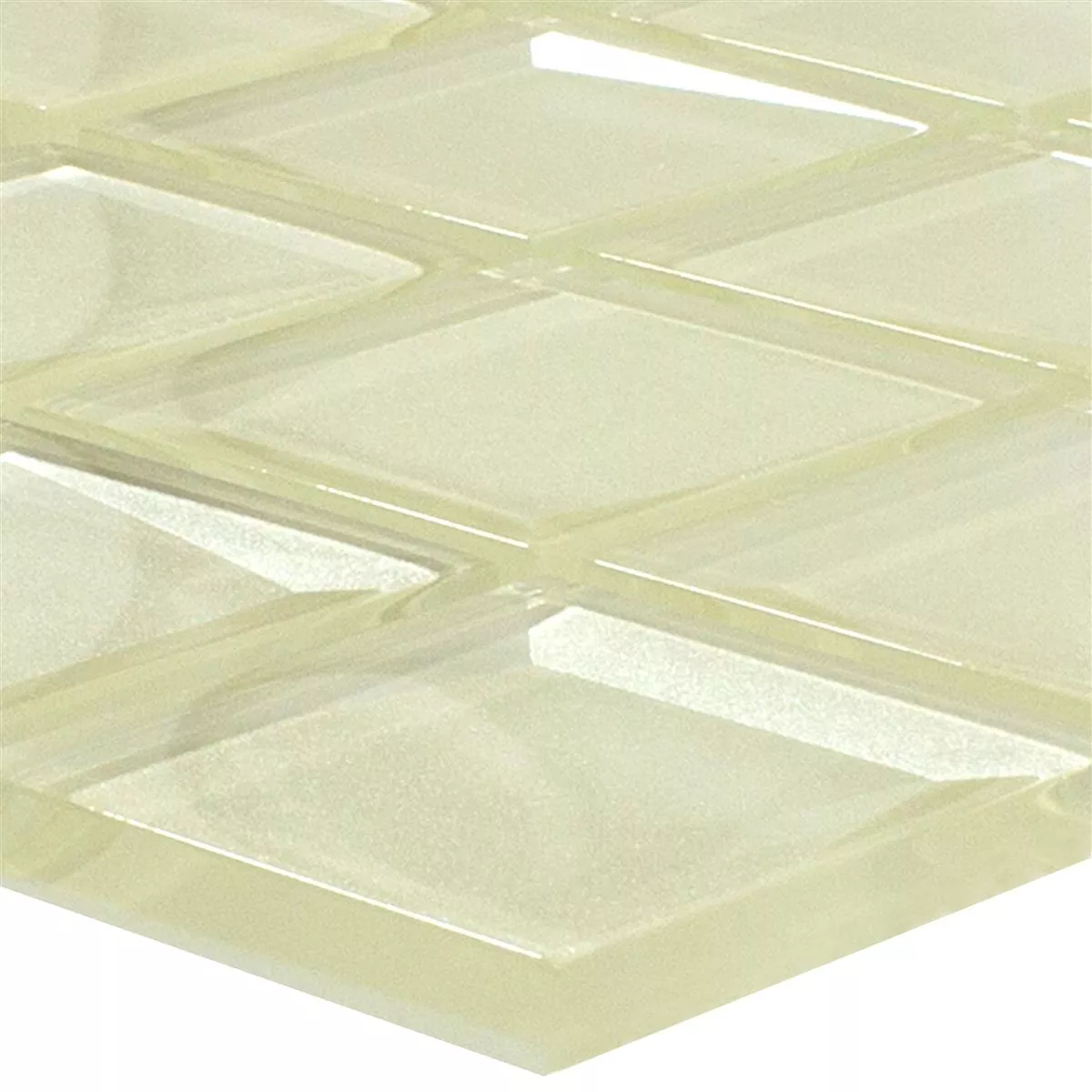 Glass Mosaic Tiles Venedig 3D Creme Glass Mosaic Tiles Venedig 3D Creme