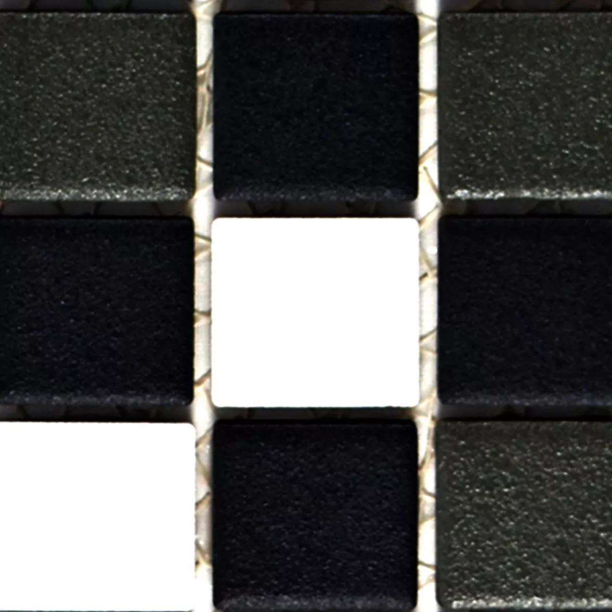 Model din Ceramică Plăci De Mozaic Heinmot Negru Alb R10 Q25