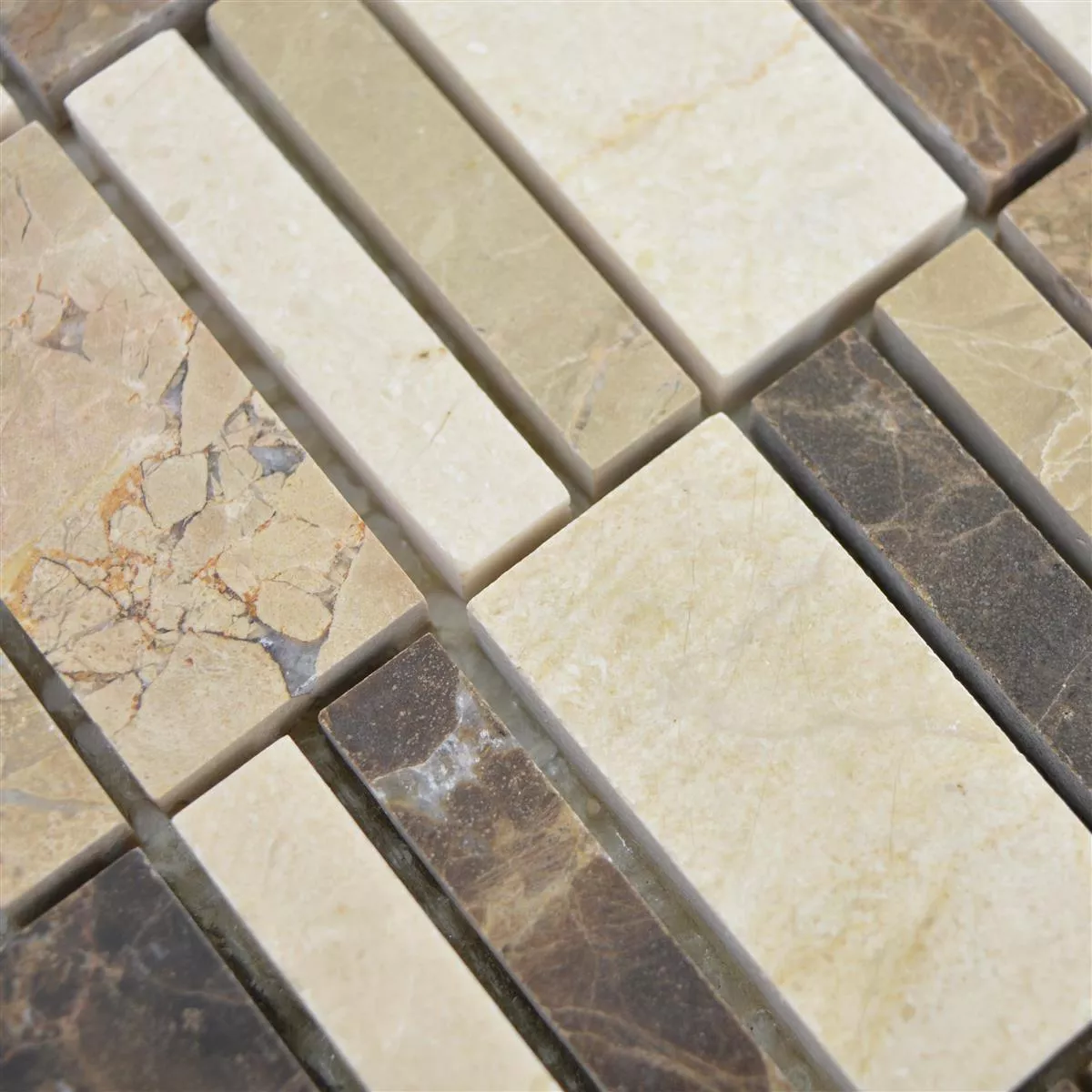Marble Mosaic Tiles Sunbury Natural Stone Brown Beige