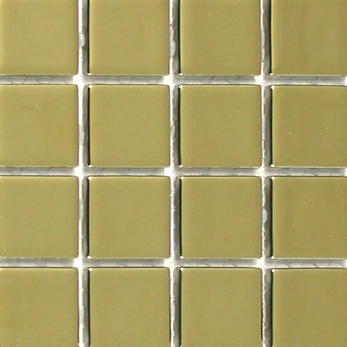 Model din Mozaic De Sticlă Gresie Aur Uni 25x25x4mm