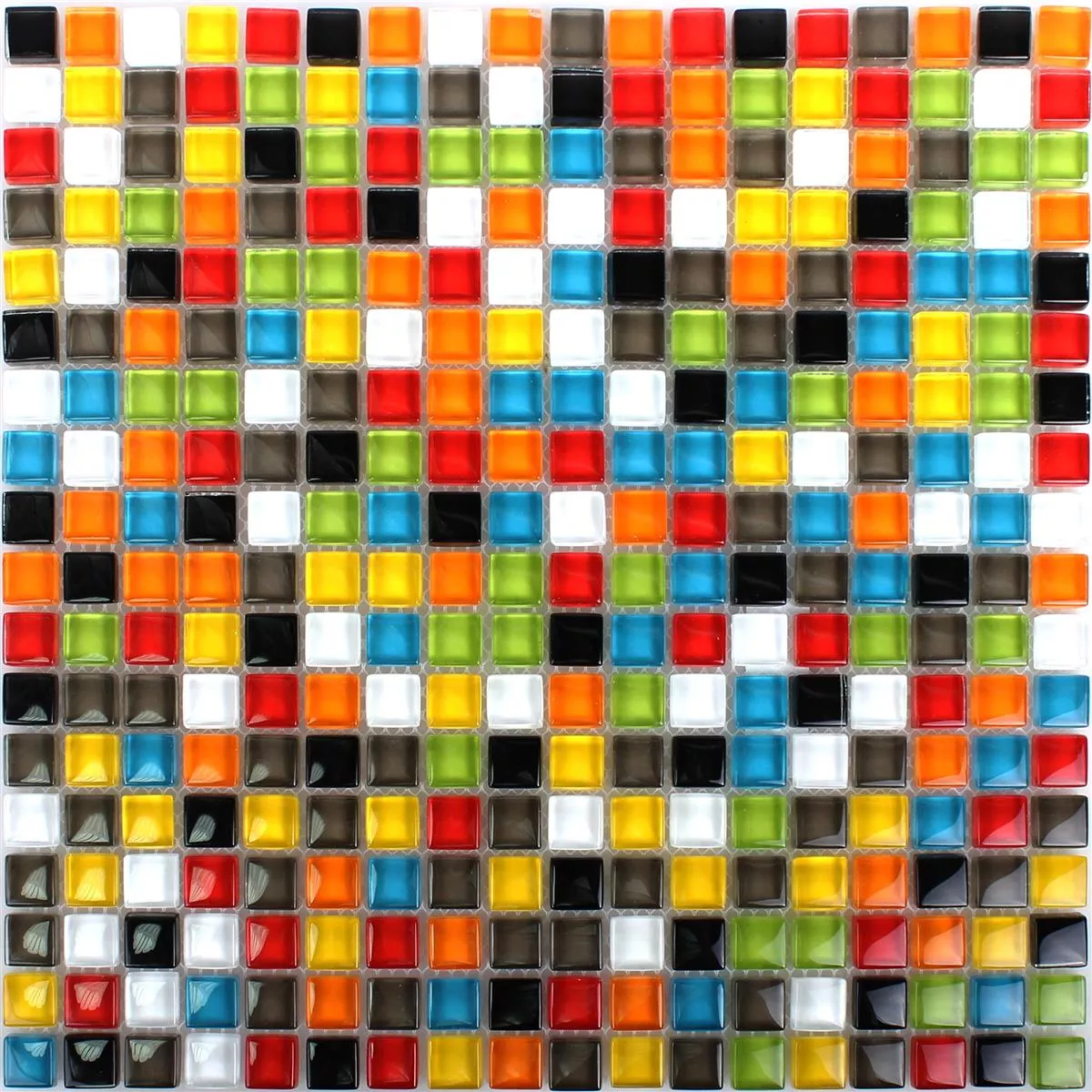 Mønster fra Glass Mosaikk Fliser Nostalgie Farget Mix