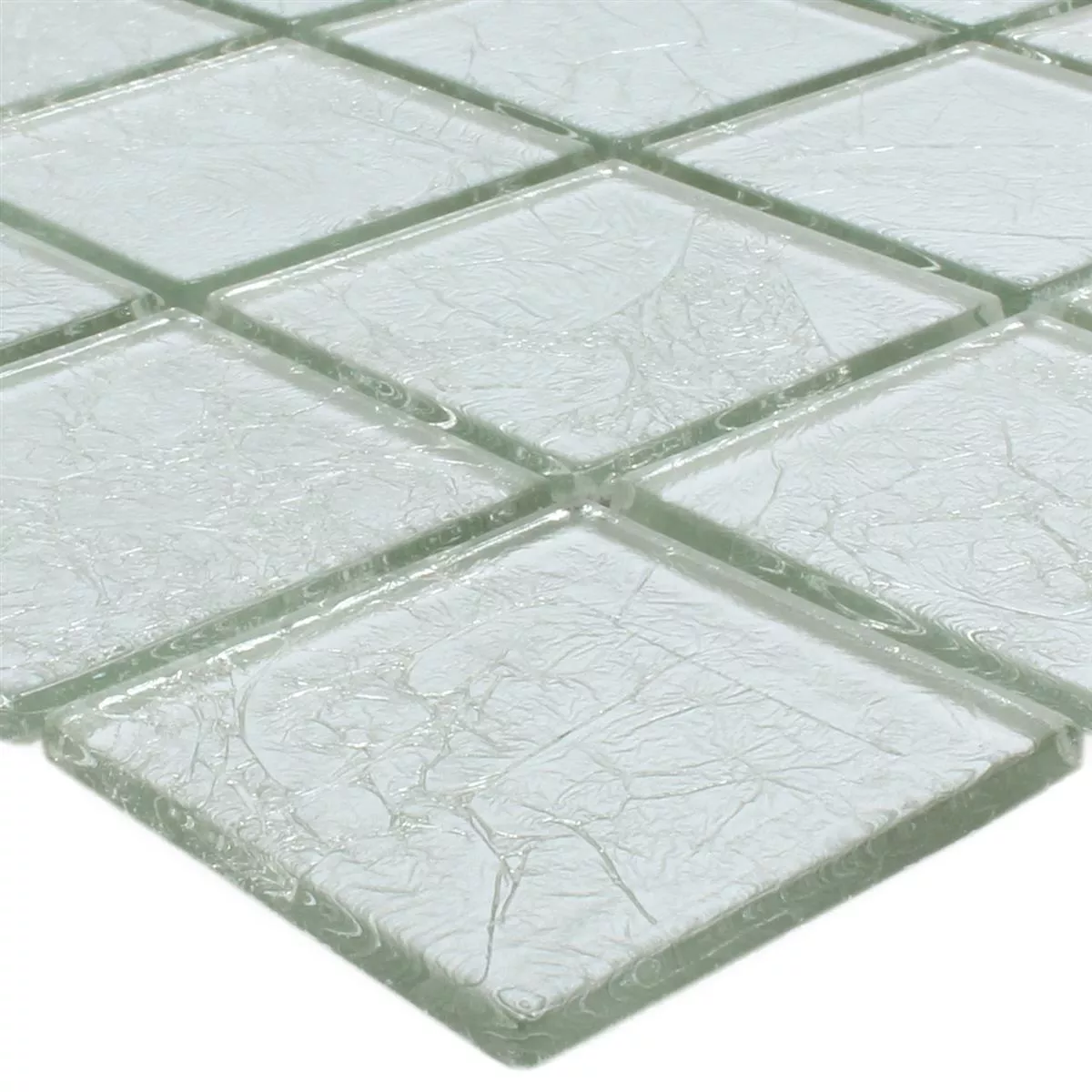 Mozaïektegel Glas Lucca Zilver 48x48x4mm Mozaïektegel Glas Lucca Zilver 48x48x4mm