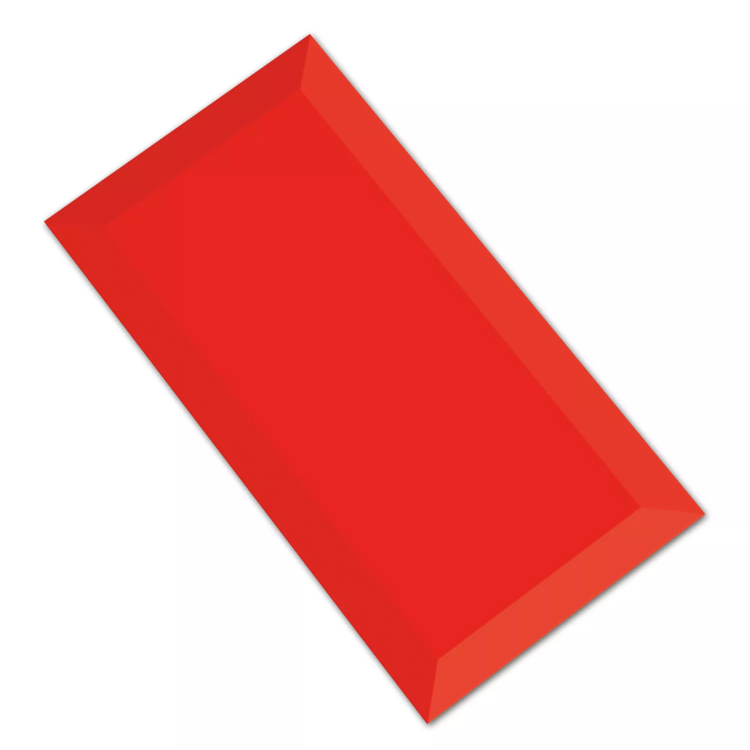 Model Metro Plăci Ceramice Pentru Pereti Siena Roșu Fațetă 7,5x15cm