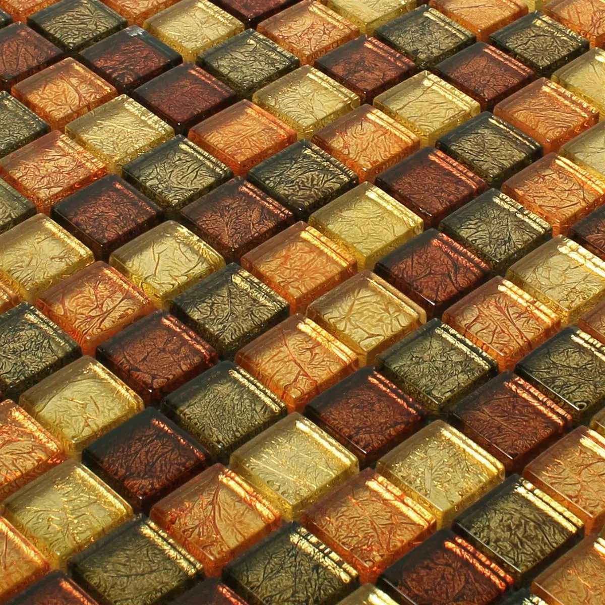 Glass Mosaic Tiles Curlew Yellow Orange 23