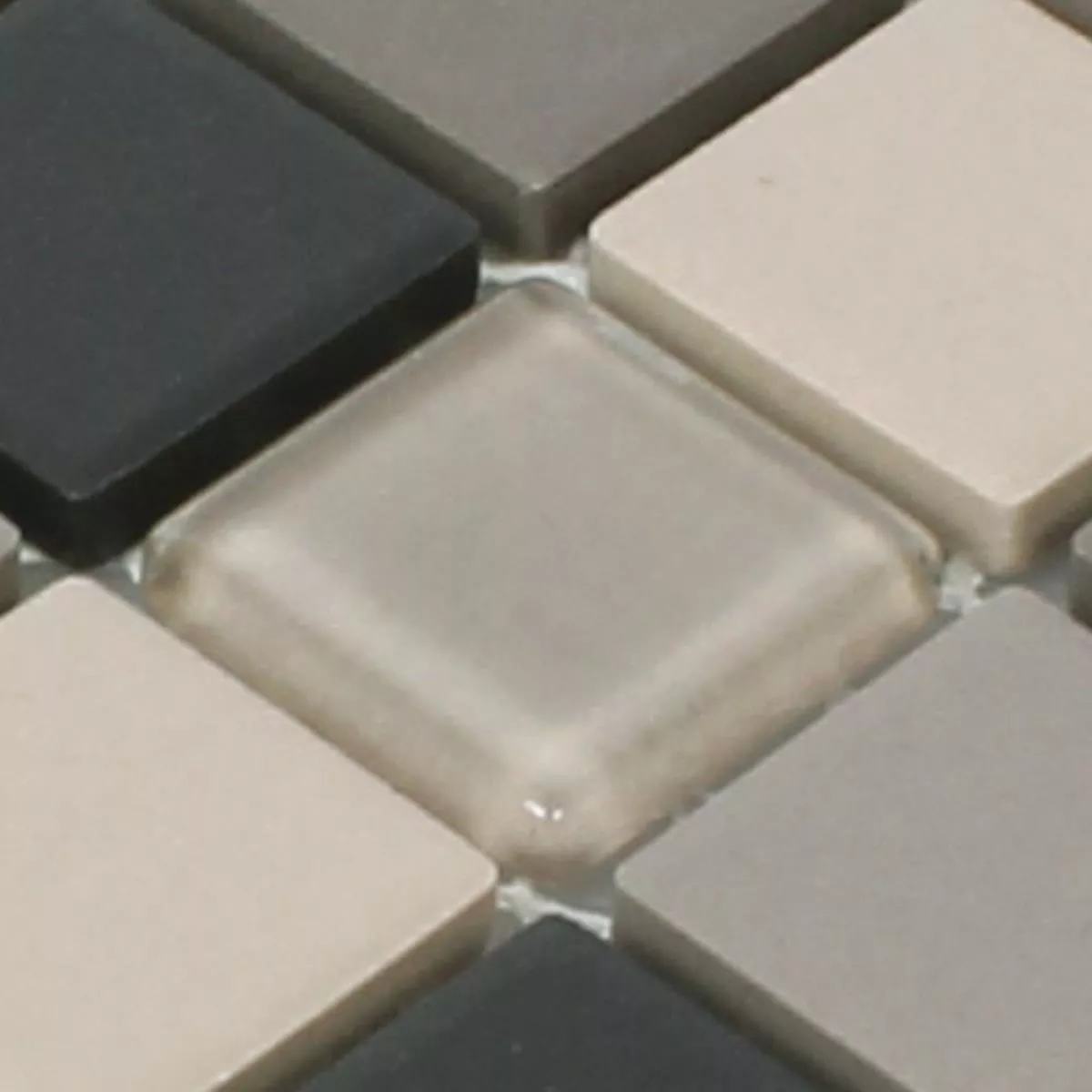 Padrão de Azulejo Mosaico Não Vidrado Garden Bege Mix Quadrada