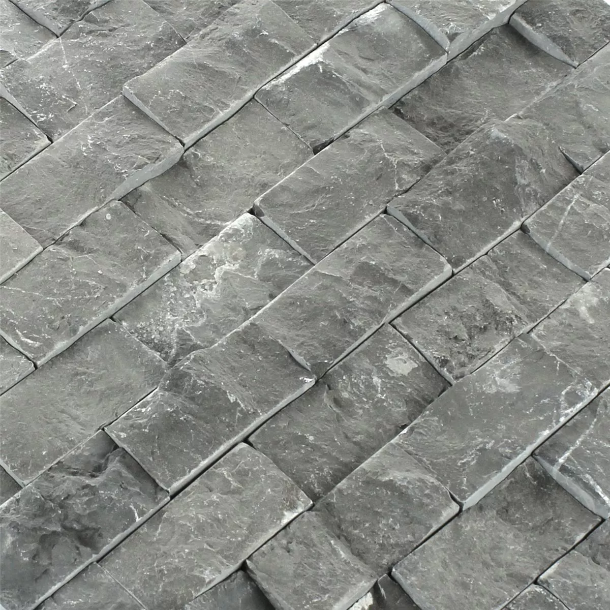 Mosaiikki Laatat Liuskekivi Bricks Antrasiitti