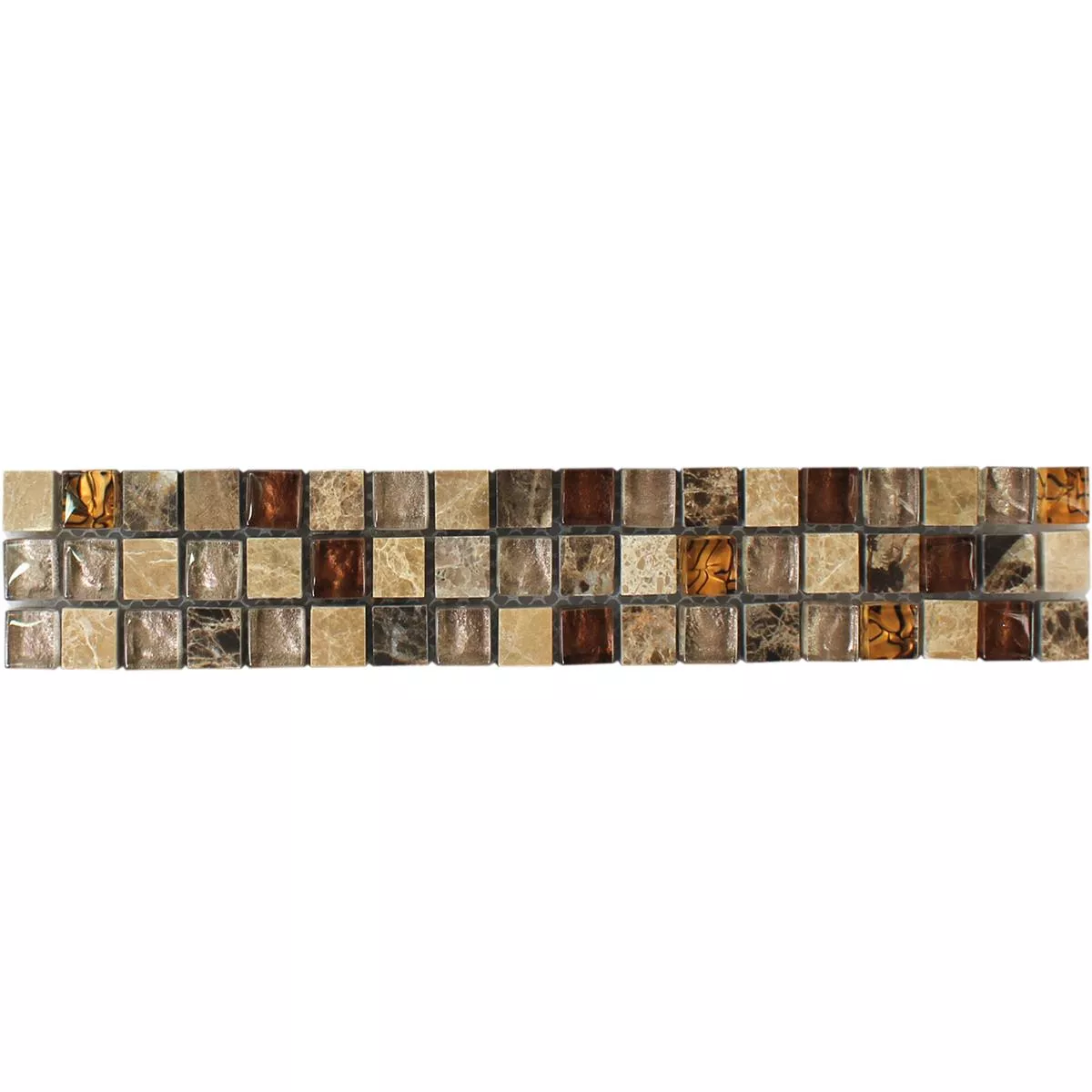 Verre Pierre Naturelle Mosaïque Bordure Gabon Brun