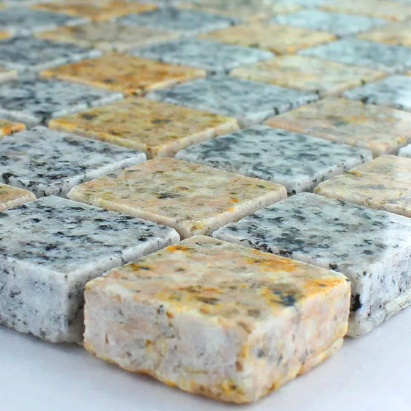 Mozaik Pločice Granit 23x23x8mm Žuta Siva Mozaik Pločice Granit 23x23x8mm Žuta Siva