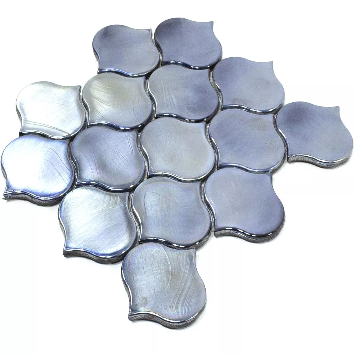Padrão de Mosaico De Vidro Azulejos Andalucia Arabesque Preto