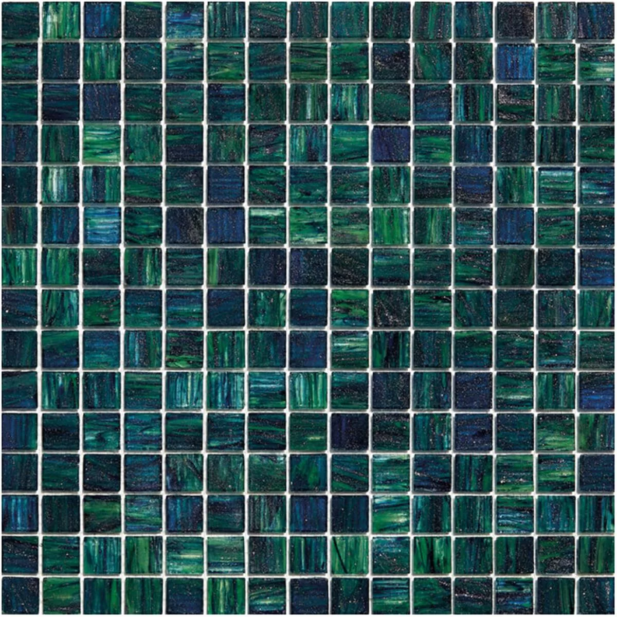 Sample Glasmozaïek Tegels Catalina Blauw Groen Mix