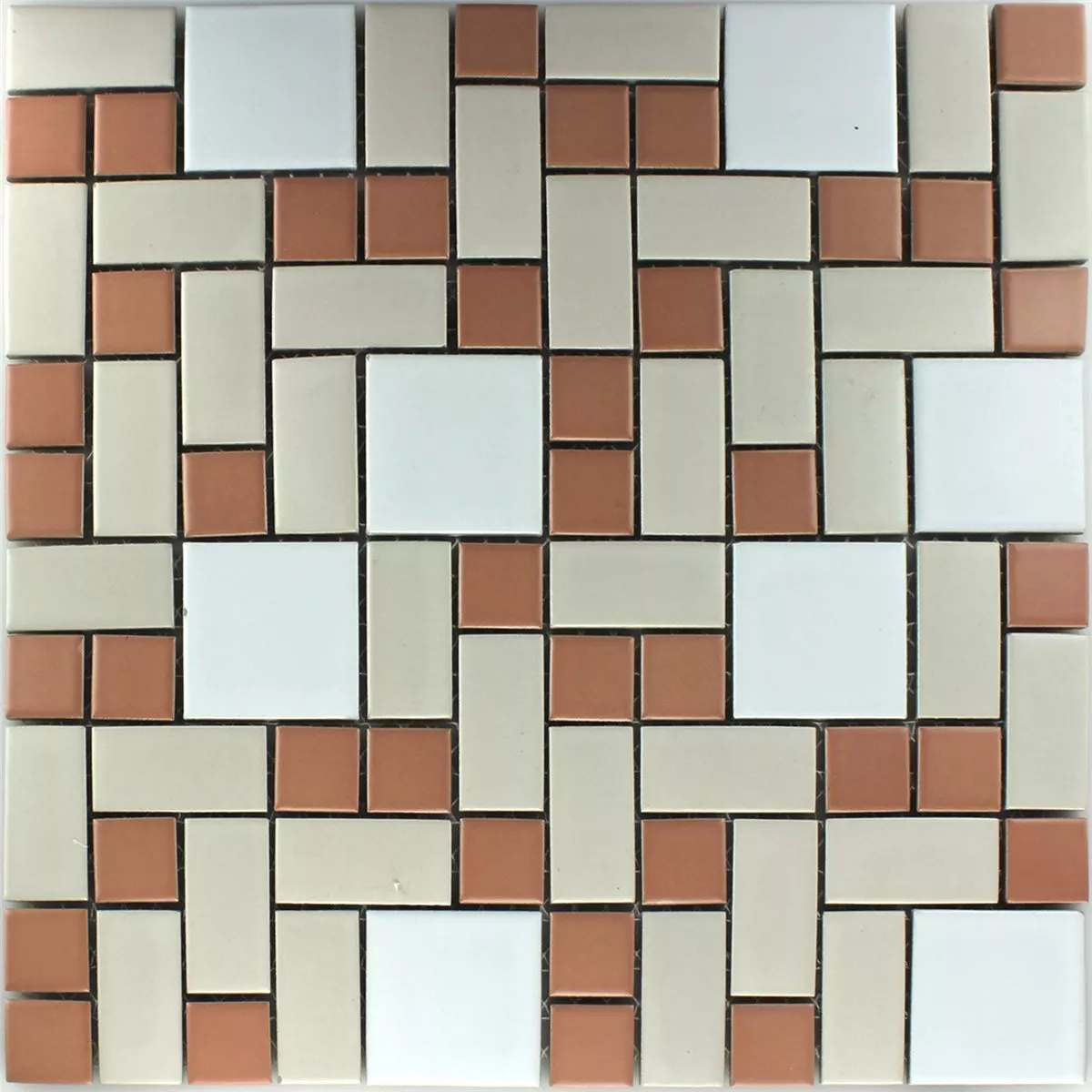 Prøve Mosaik Fliser Keramik Hvid Beige Skifer Terracotta Mix