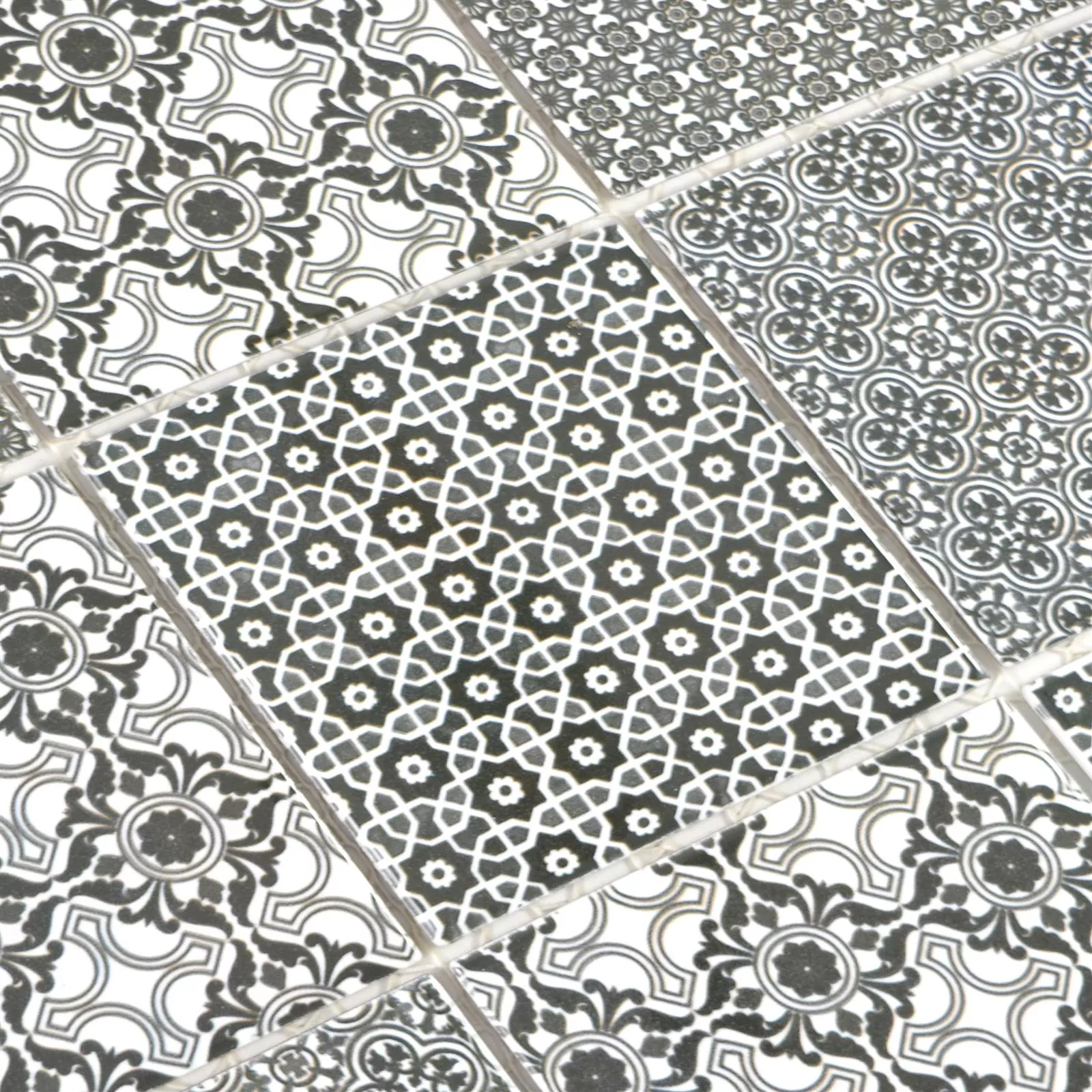 Ceramika Mozaika Daymion Retro Optyka Kwadrat 97 Czarny