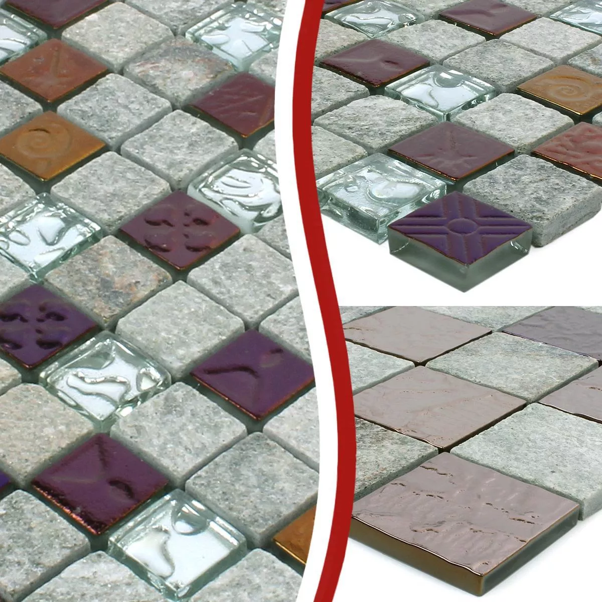 Sample Mosaic Tiles Sheldrake Natural Stone Glass Mix