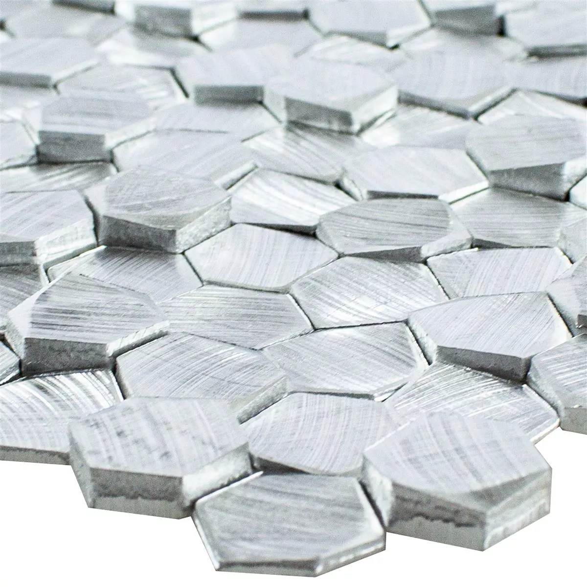 Model din Aluminiu Metal Plăci De Mozaic McAllen Argint