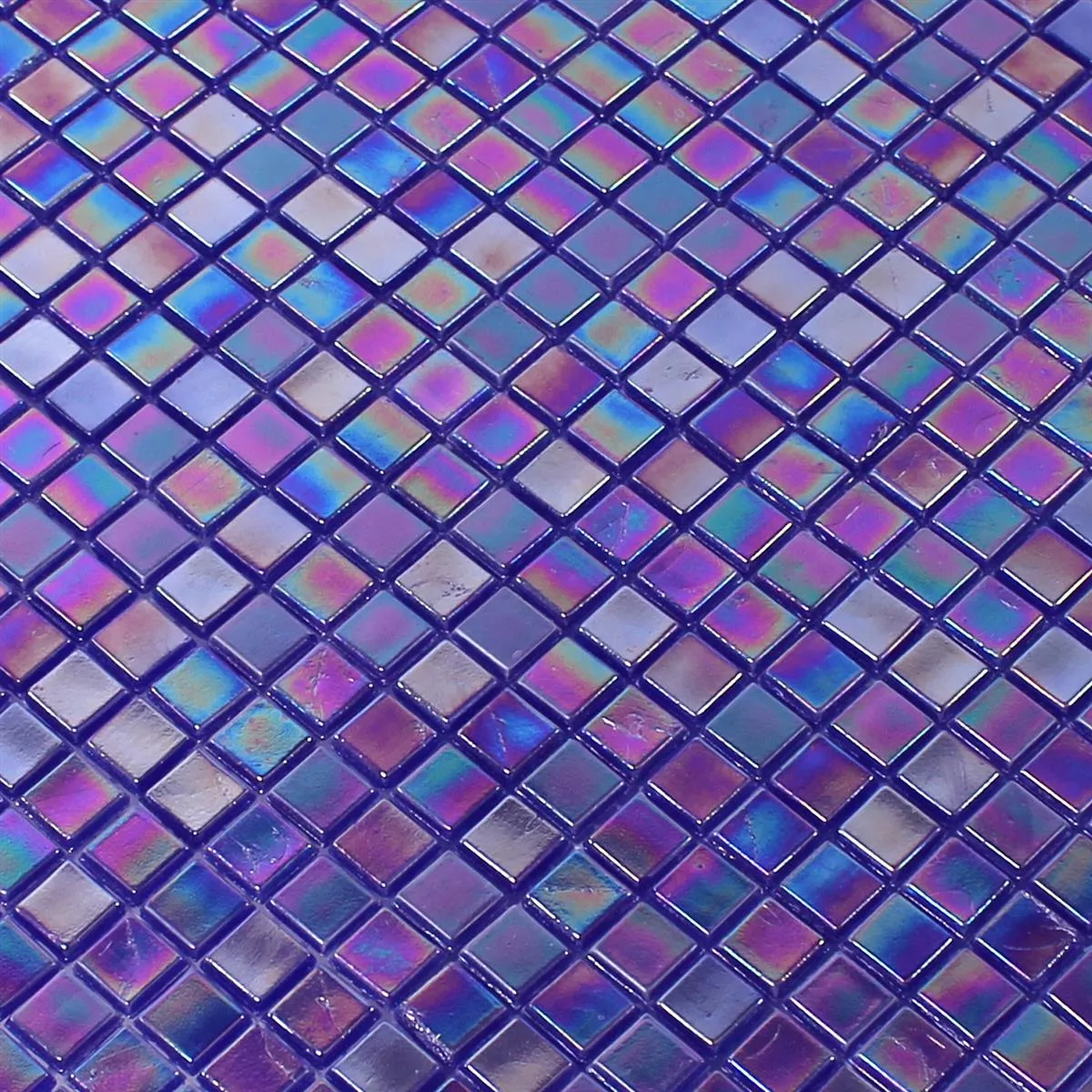 Azulejos De Mosaico Cristal Efecto Nacarado Azul