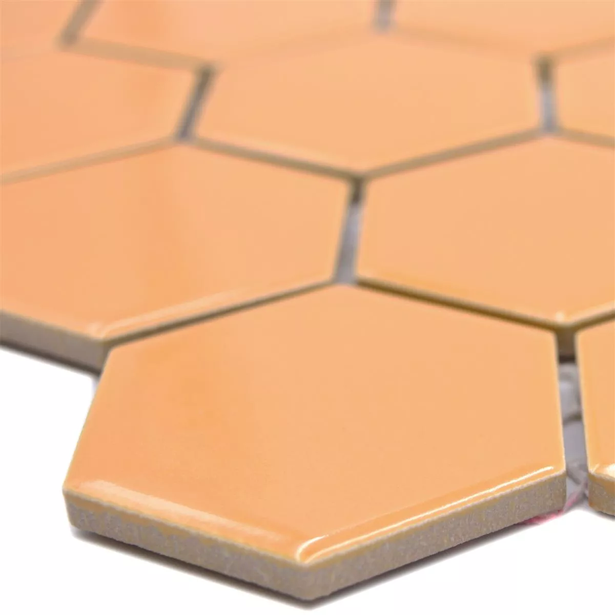 Mosaico Cerámico Salomon Hexagonales Ocre Naranja H51 Mosaico Cerámico Salomon Hexagonales Ocre Naranja H51