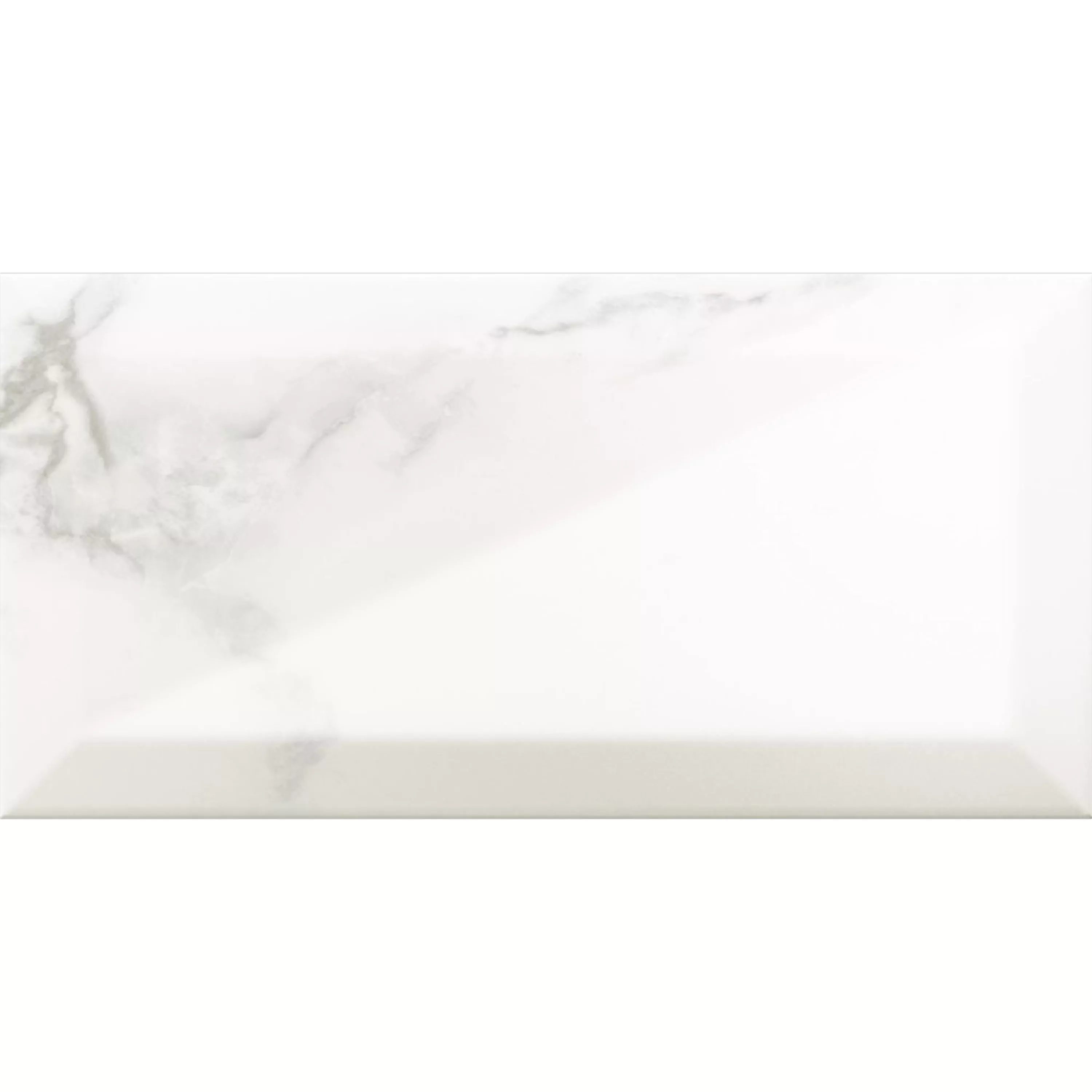 Metro Wall Tiles Girona Marble Optic Facet Blanc Glossy 10x20cm Metro Wall Tiles Girona Marble Optic Facet Blanc Glossy 10x20cm