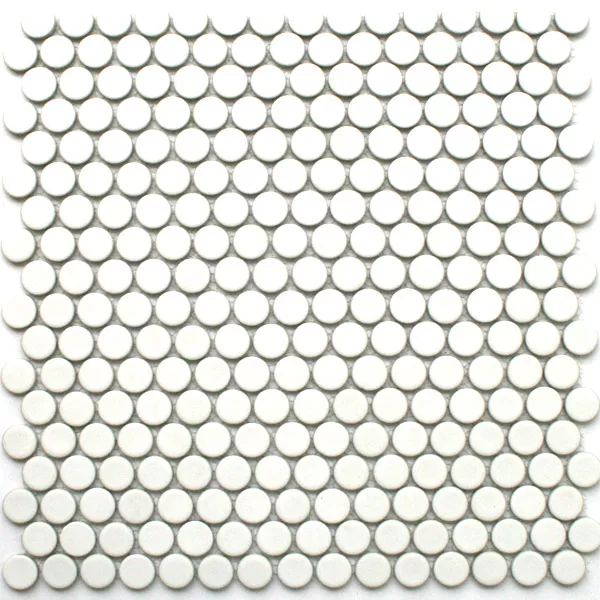 Plăci De Mozaic Ceramică Drop Alb Uni