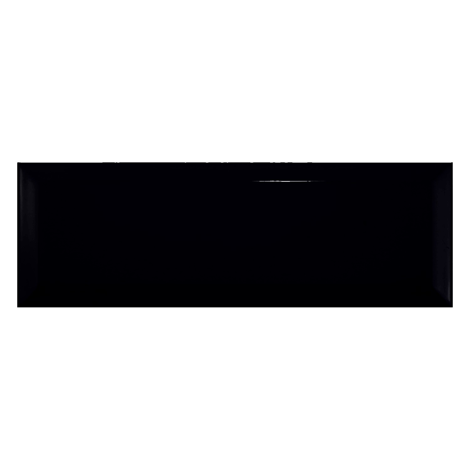 Metrofliese Schwarz Glänzend 10x30 cm Facette El Paso Negro