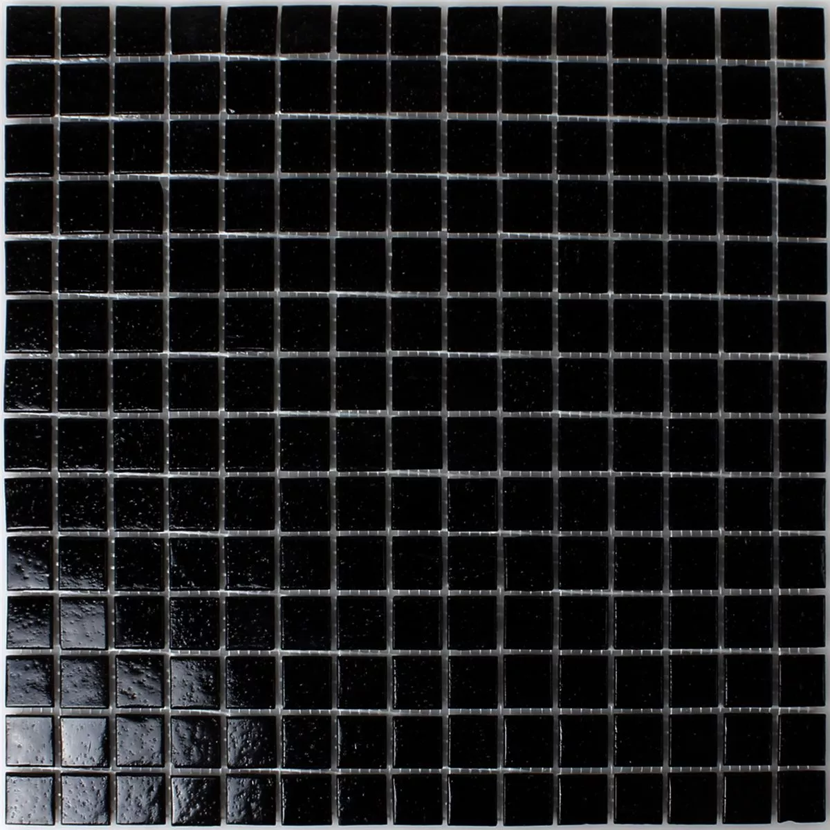 Mozaic De Sticlă Gresie Negru Uni 20x20x4mm