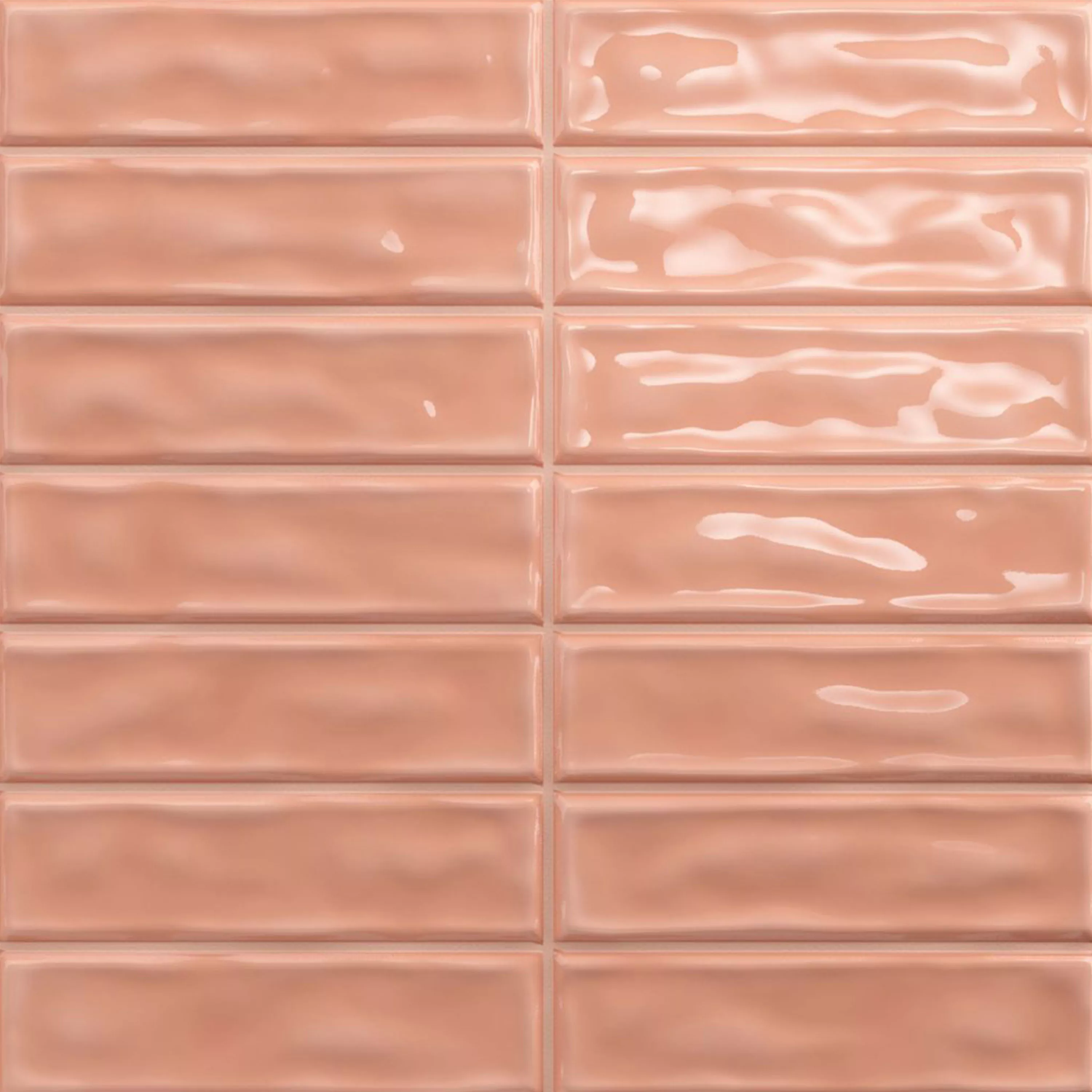 Wall Tiles Verbania Sticks Glossy Waved Pink 20x20cm