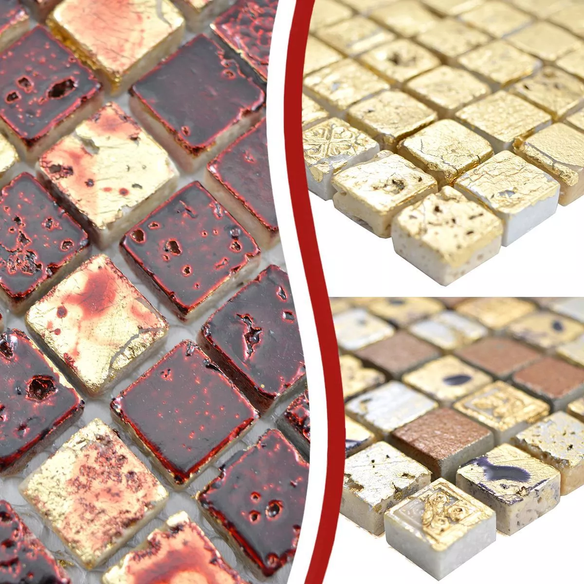 Sample Natural Stone Resin Mosaic Tiles Lucky