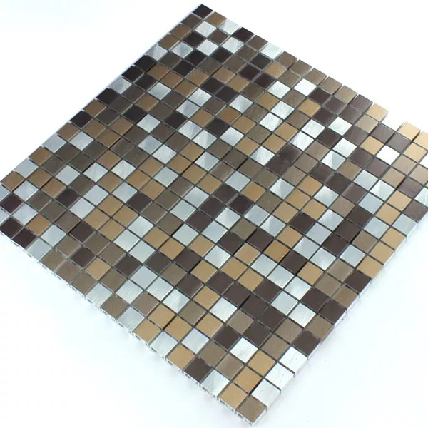 Mosaico Alluminio Rame Mix 15x15x8mm