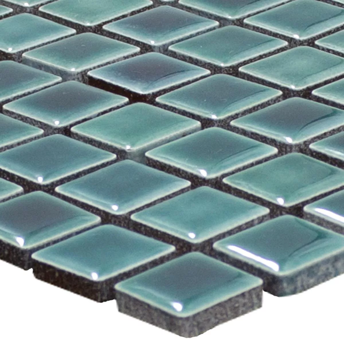 Ceramic Mosaic Tile Lahti Cyan Green