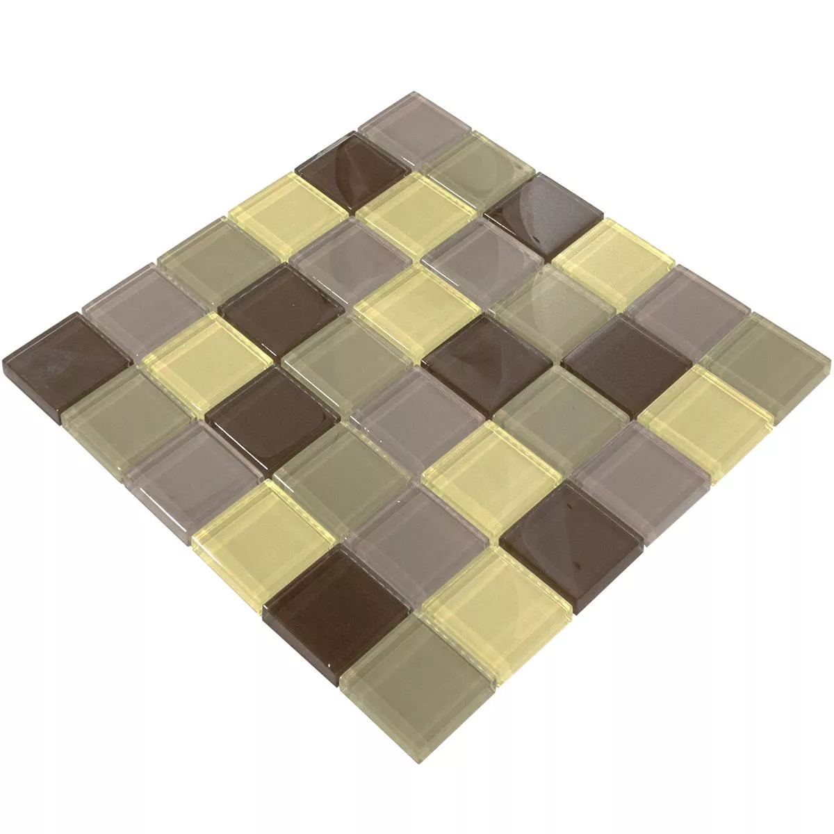 Sample Glass Mosaic Tiles Glasgow Brown Mix