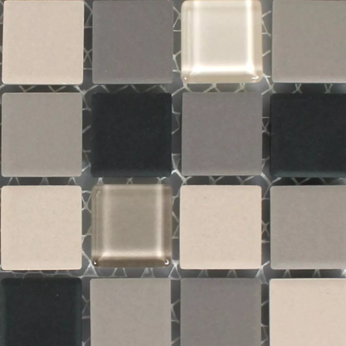 Padrão de Azulejo Mosaico Não Vidrado Garden Bege Mix Quadrada