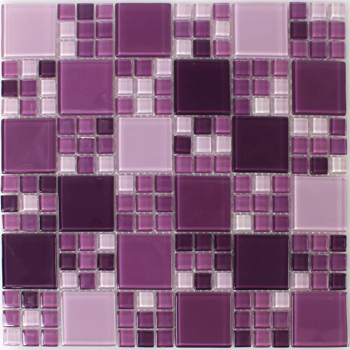 Mosaico De Vidro Azulejos Purple Mix