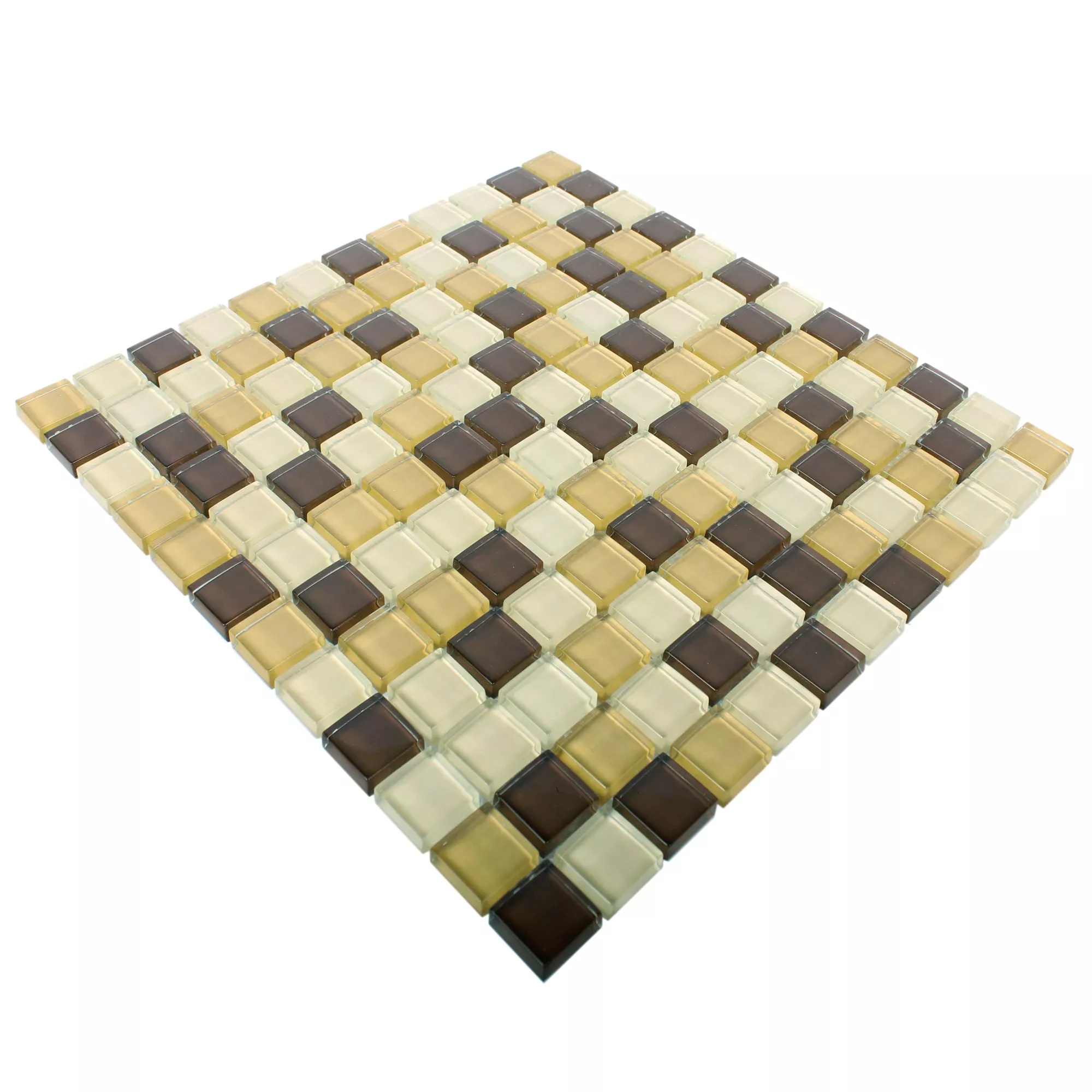 Sample Mosaic Tiles Glass  Brown Mix