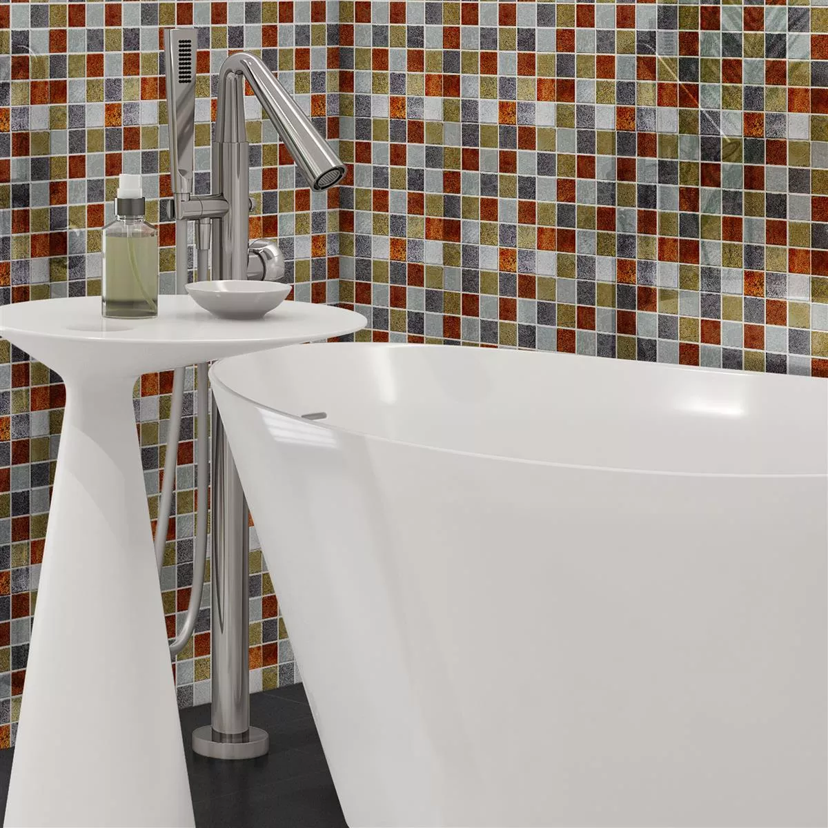Glass Mosaic Tiles Curlew Q48 4mm