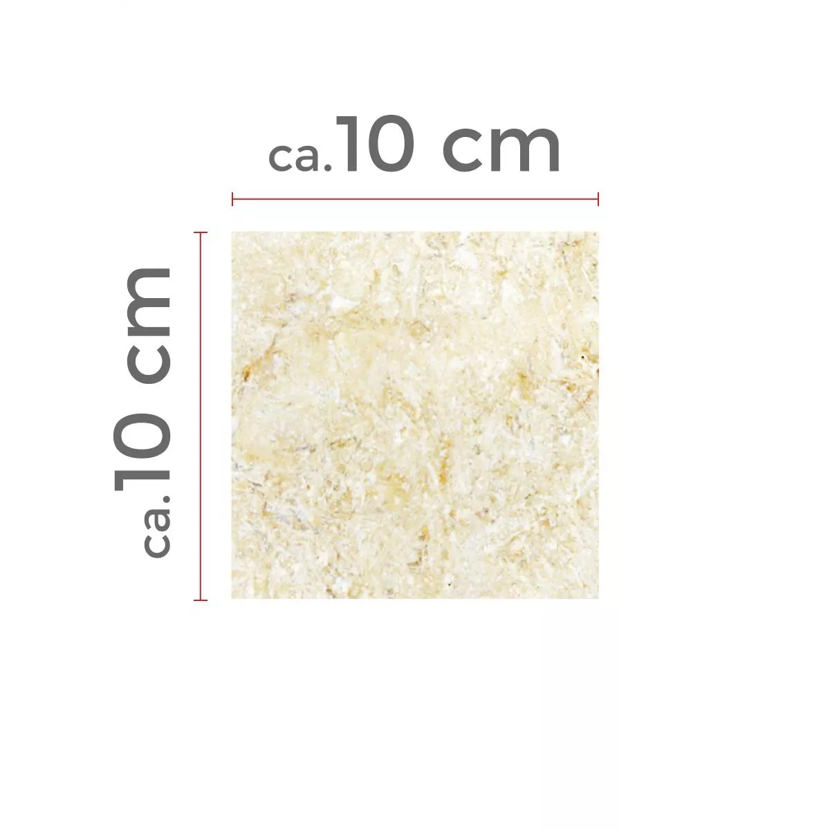 Πρότυπο Πλακάκια Aπό Φυσική Πέτρα Ασβεστόλιθος Garbagna Μπεζ 10x10cm