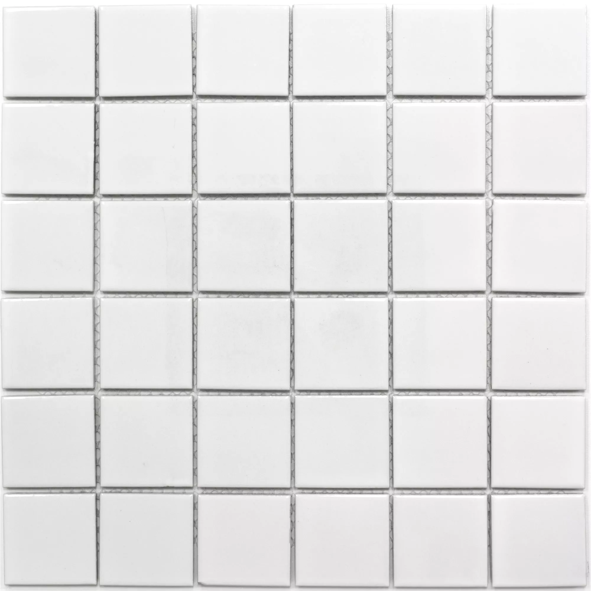 Kεραμικά Ψηφιδωτά Πλακάκια Adrian Ασπρο Αστραφτερό Tετράγωνο 48