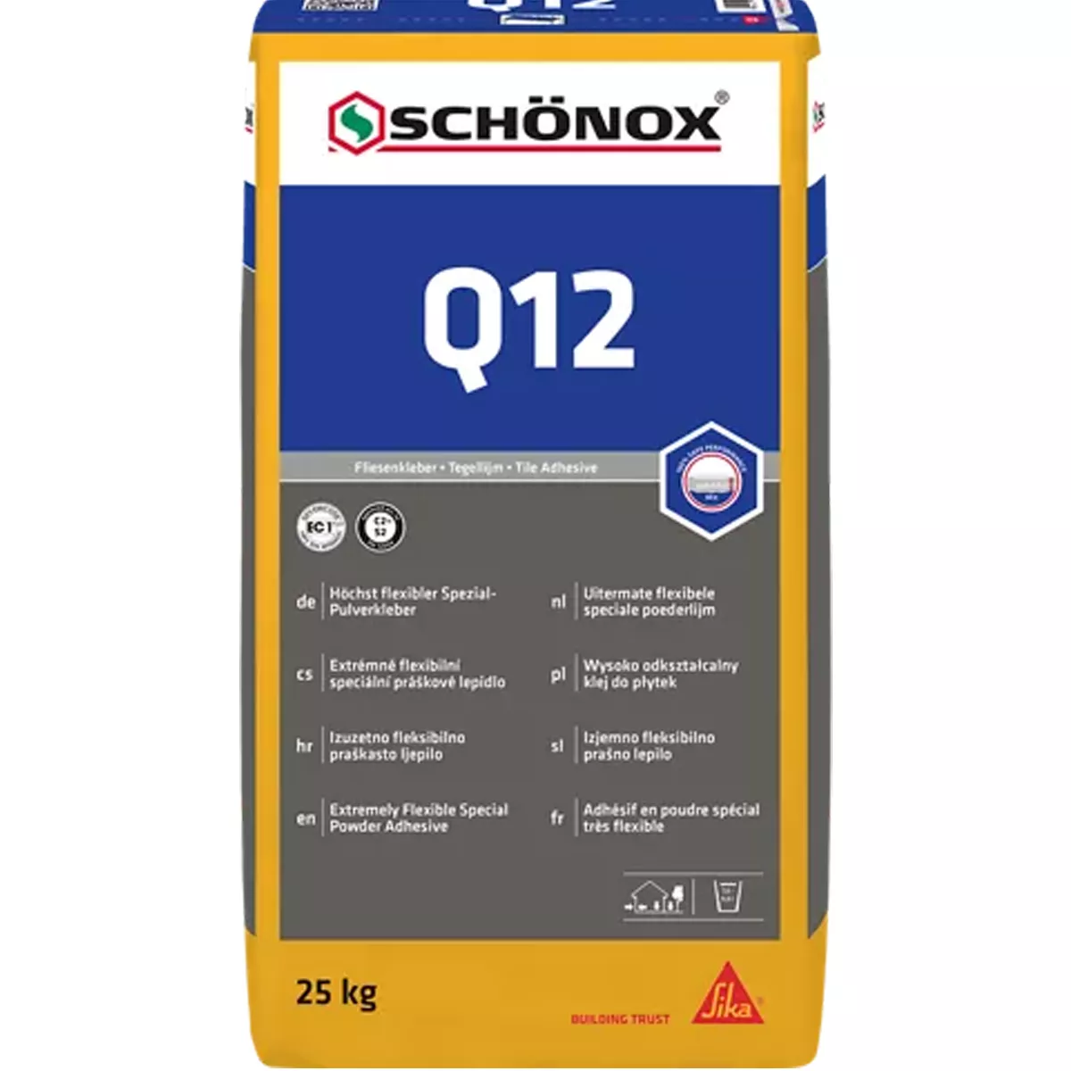 Colla per piastrelle Schönox Q12 adesivo speciale in polvere 25 kg Colla per piastrelle Schönox Q12 adesivo speciale in polvere 25 kg