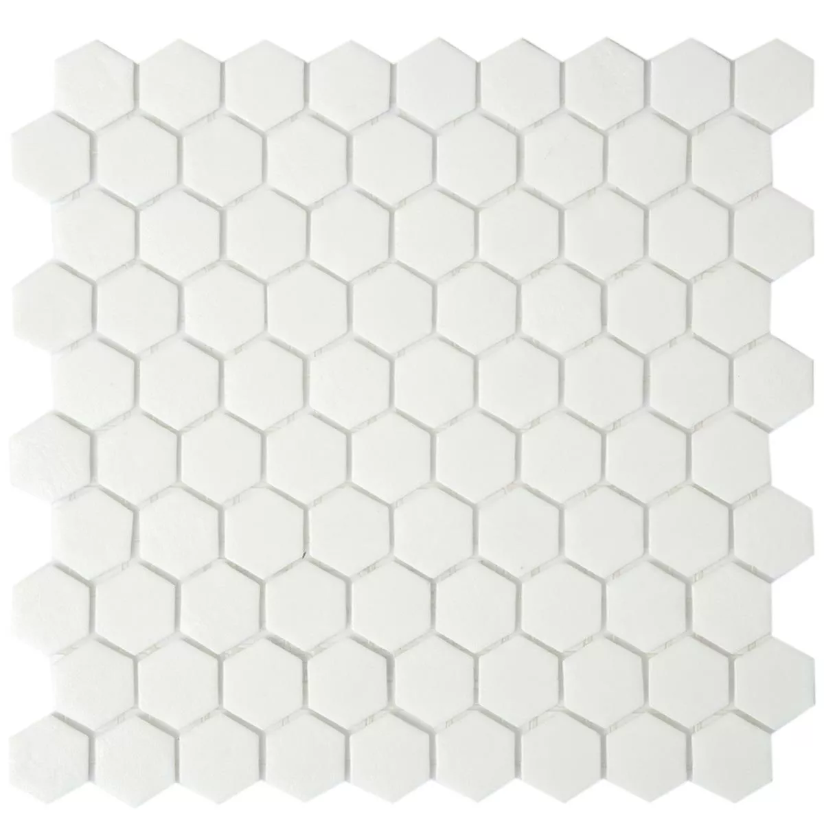 Glass Mosaikk Fliser Trend-Vi Hexagonal 160 Hvit Glass Mosaikk Fliser Trend-Vi Hexagonal 160 Hvit