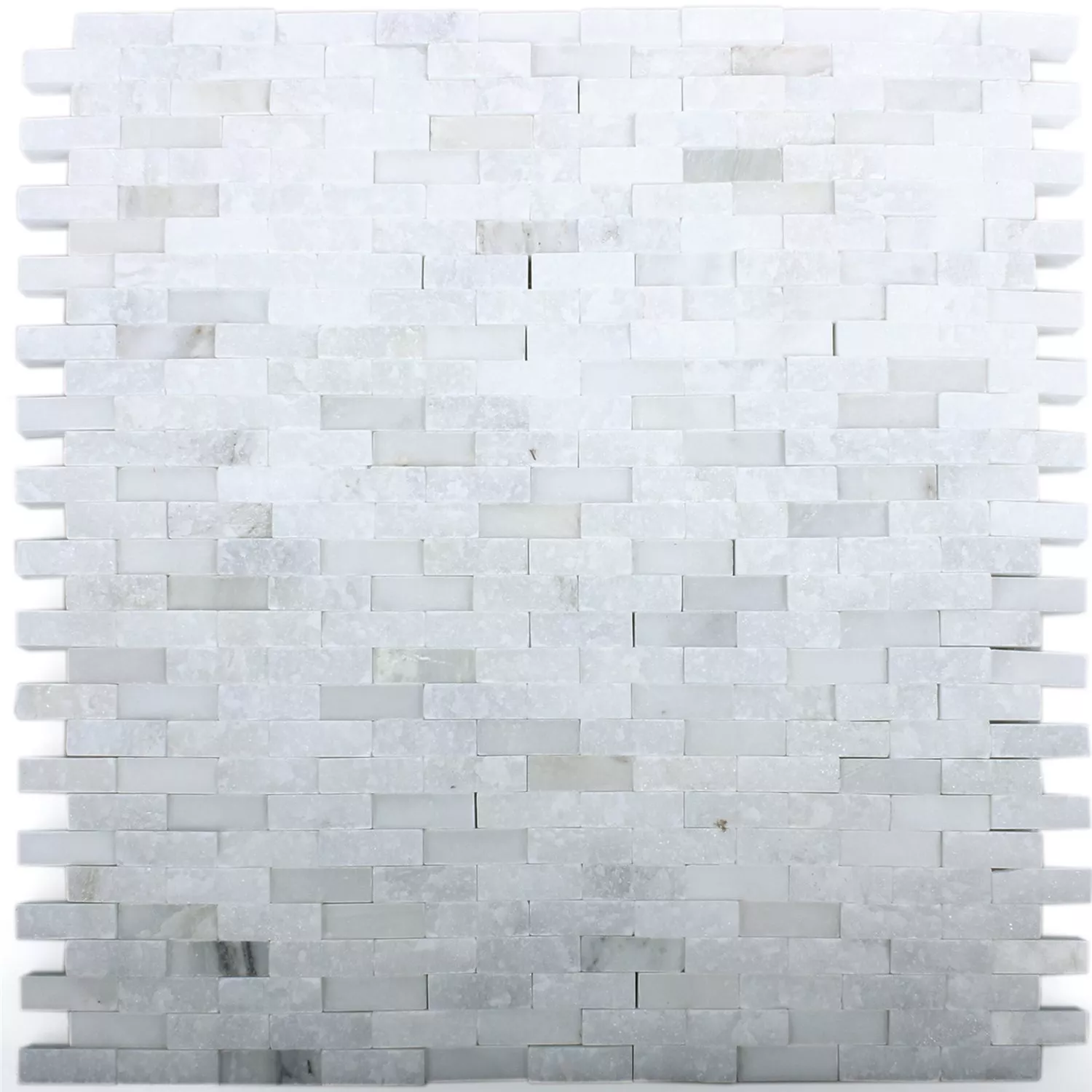 Mosaiikki Laatat Marmori Sirocco Valkoinen 3D