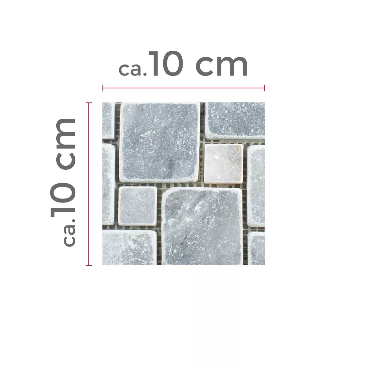 Sample Natural Stone Marble Mosaic Tiles Kilkenny Light Grey