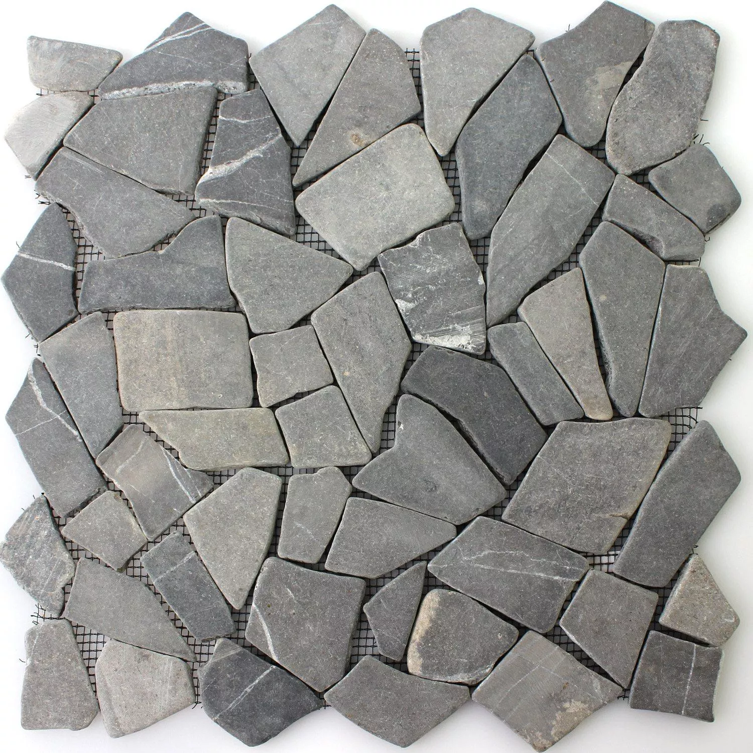 Campione Mosaico Marmo Rotte Piastrelle Nero