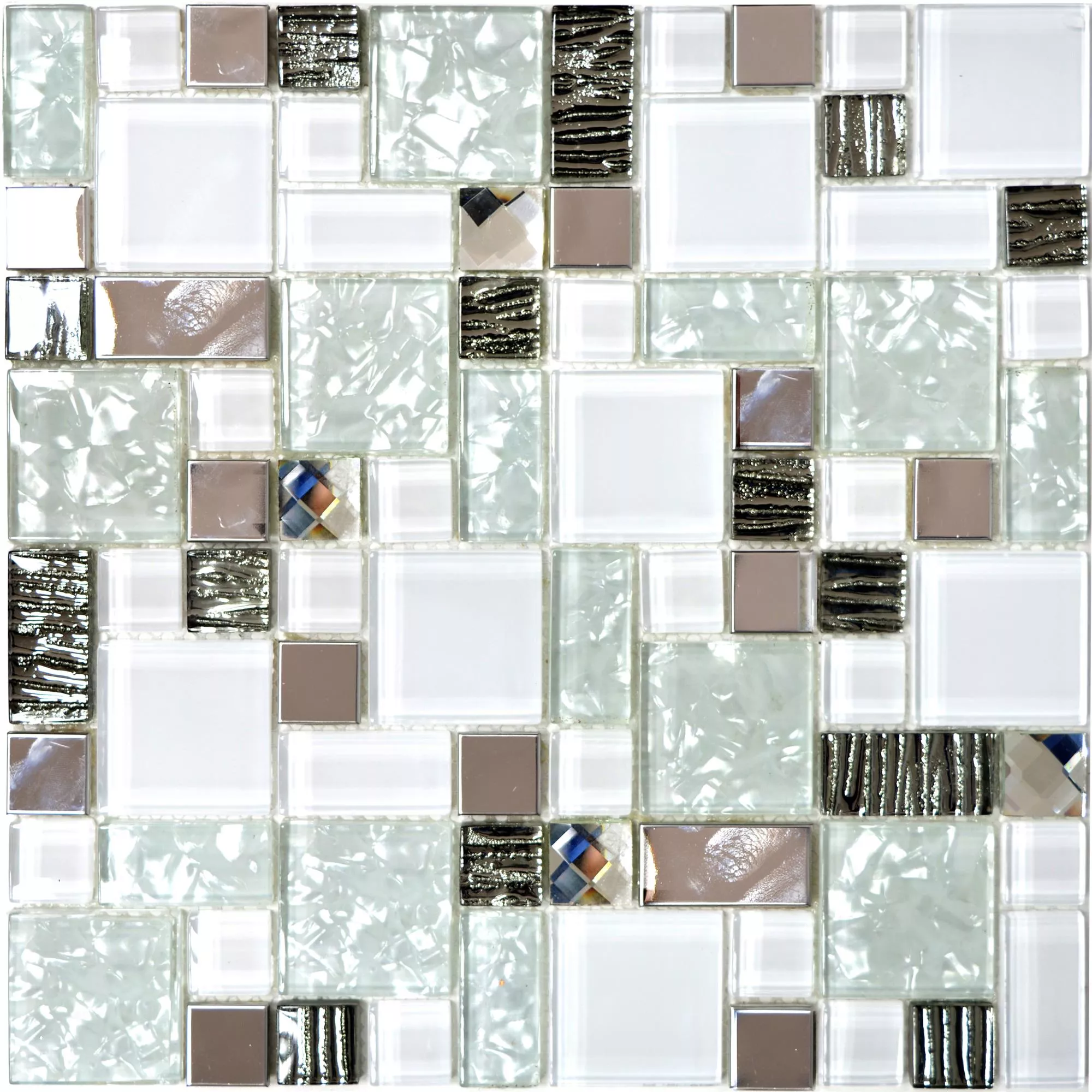 Azulejos De Mosaico Admont Blanco Diamante 3 Mezcla