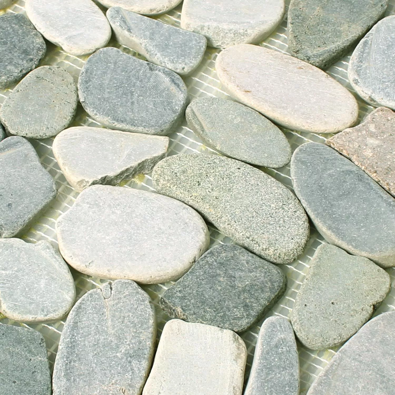 Πρότυπο από Bότσαλα Ποταμού Μωσαϊκό Από Φυσική Πέτρα Τομή Kos