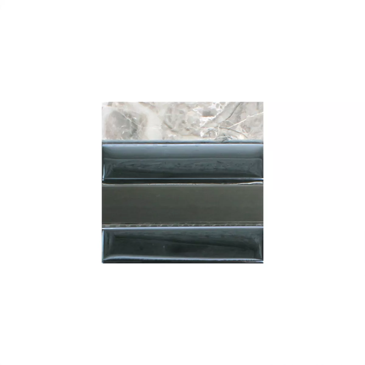Padrão Pedra Natural Vidro Alumínio Azulejo Mosaico Akrites Preto