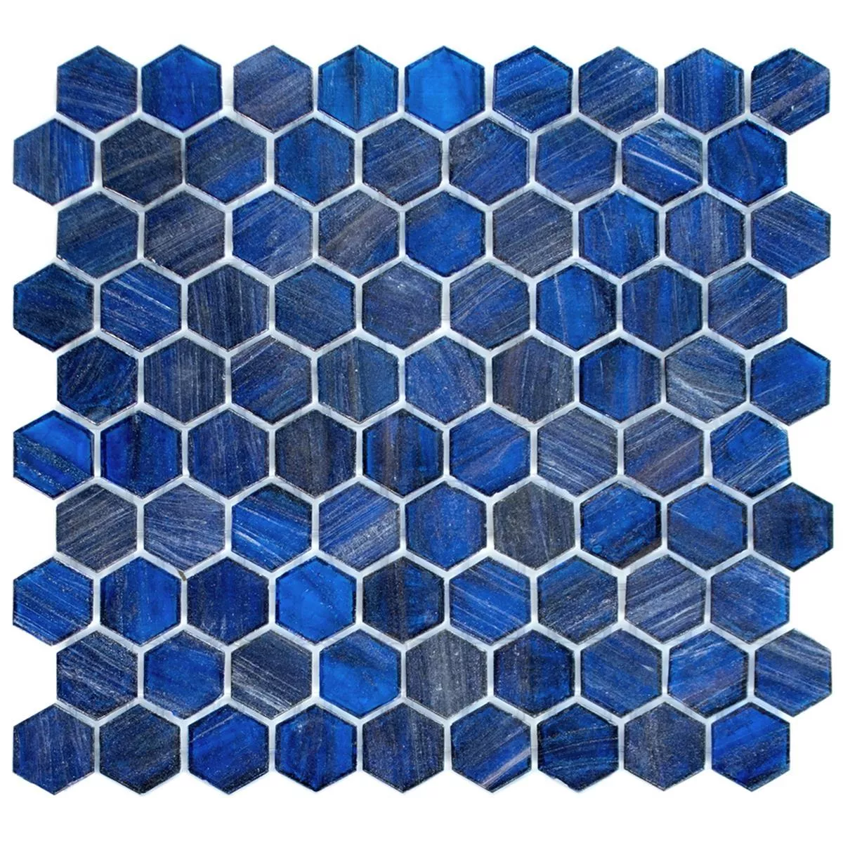 Glasmosaik Fliesen Trend-Vi Hexagonal 239 Blau