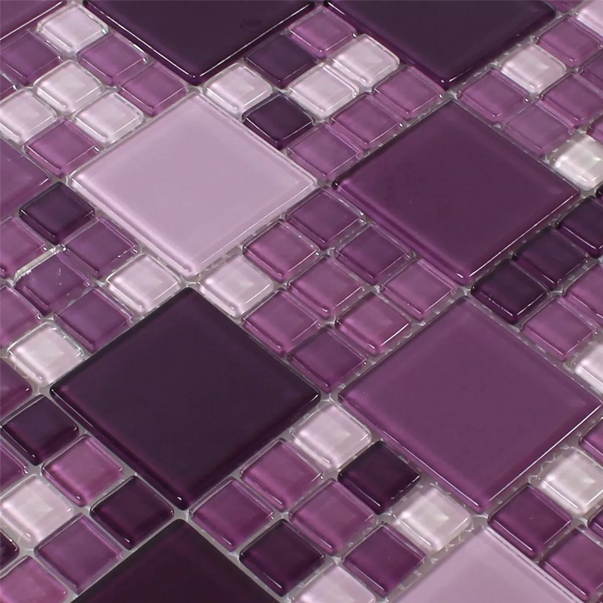 Padrão de Mosaico De Vidro Azulejos Purple Mix