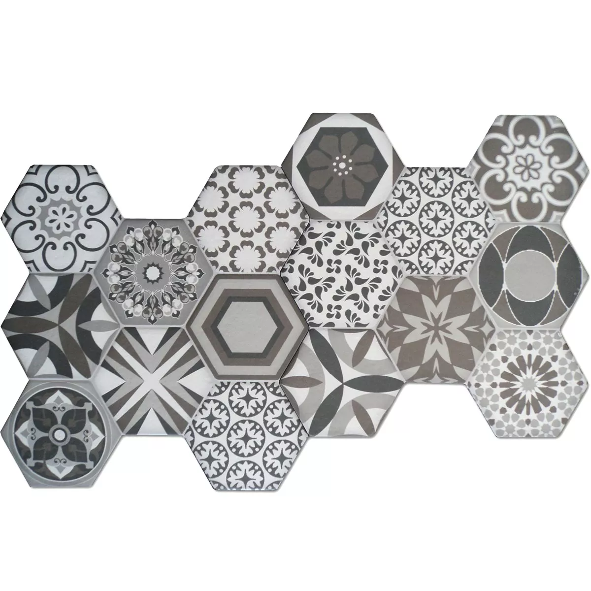 Gresie Hexagon Ciment Aspect Retro 45x45cm