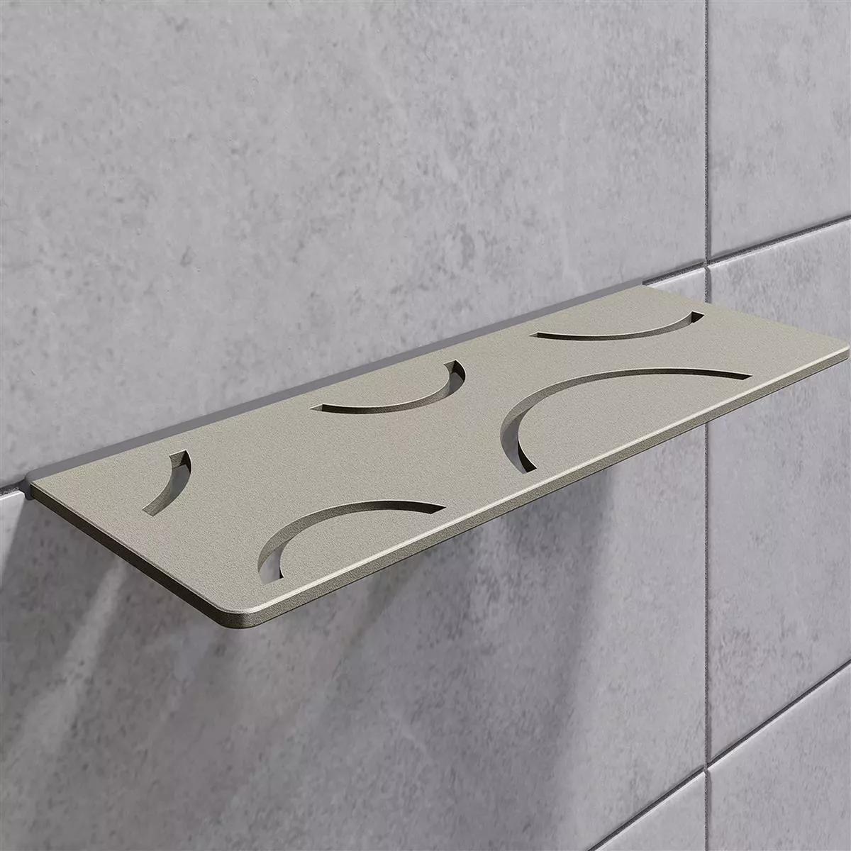 Shower shelf wall shelf Schlüter rectangle 30x11,5cm curve grey