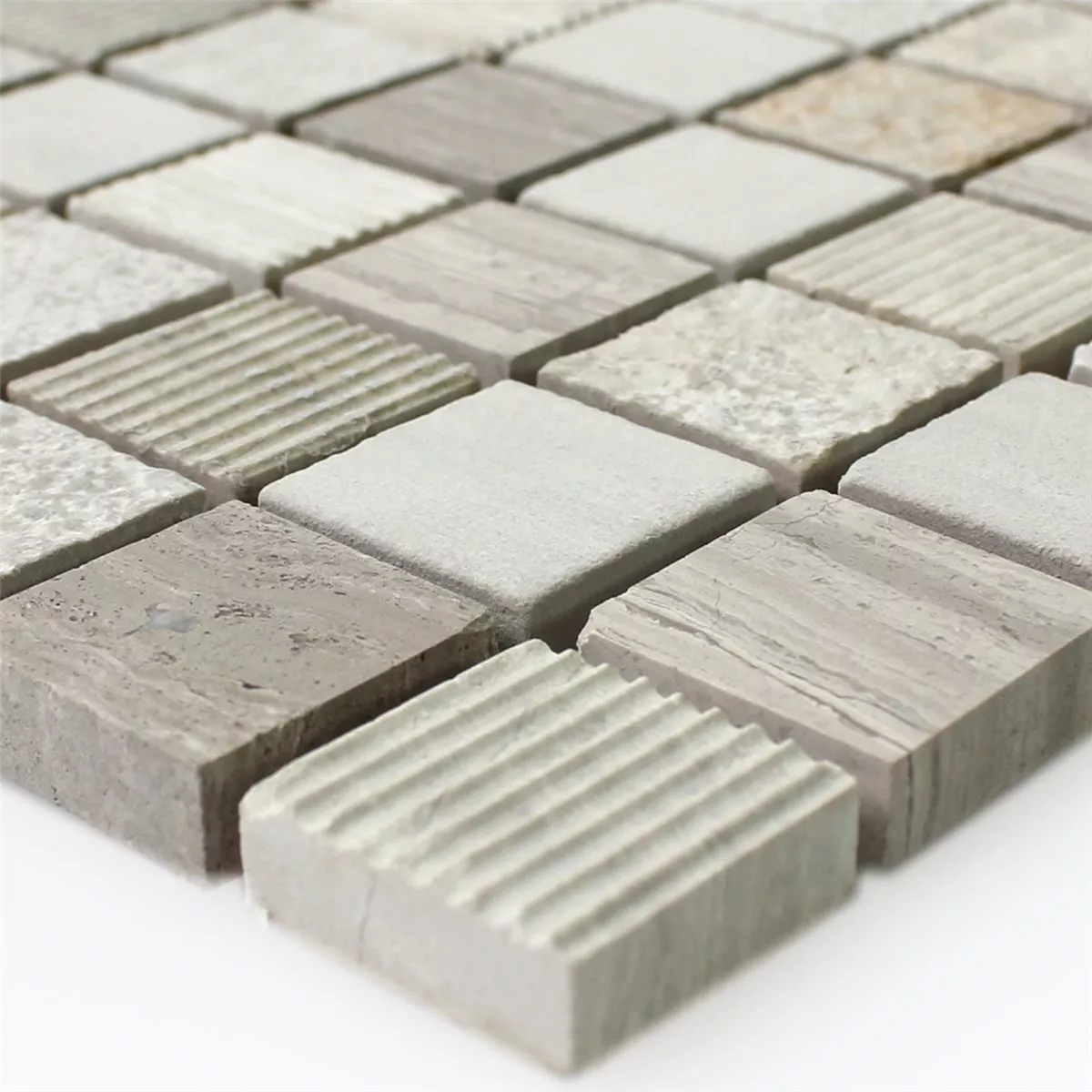 Sample Mosaic Tiles Natural Stone Macciato Beige Brown