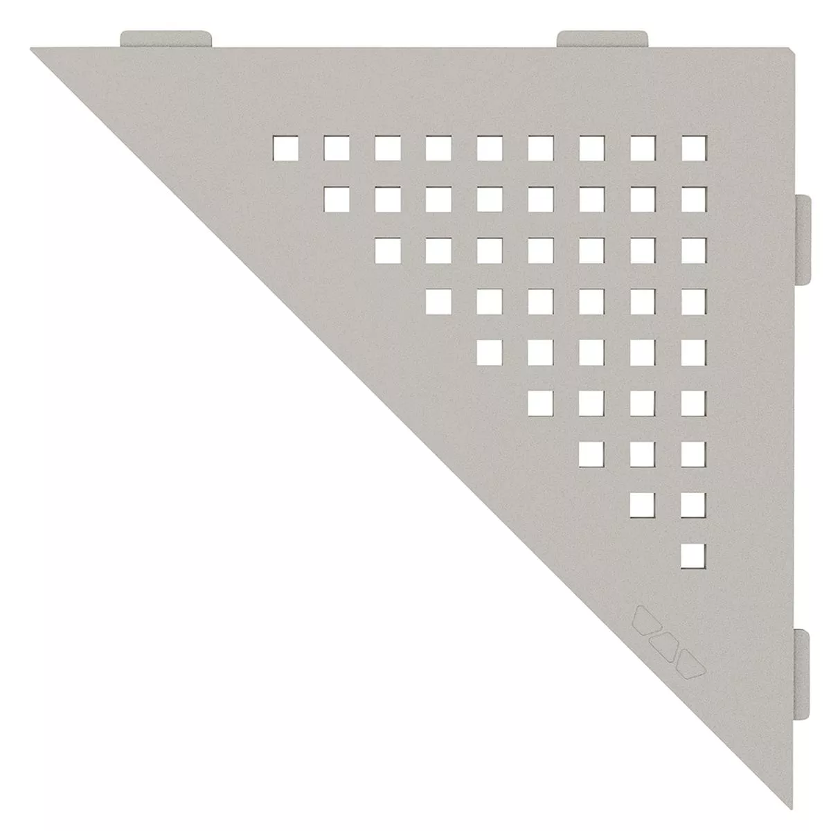 Wandplank doucheplank Schlüter driehoek 21x21cm vierkant beige